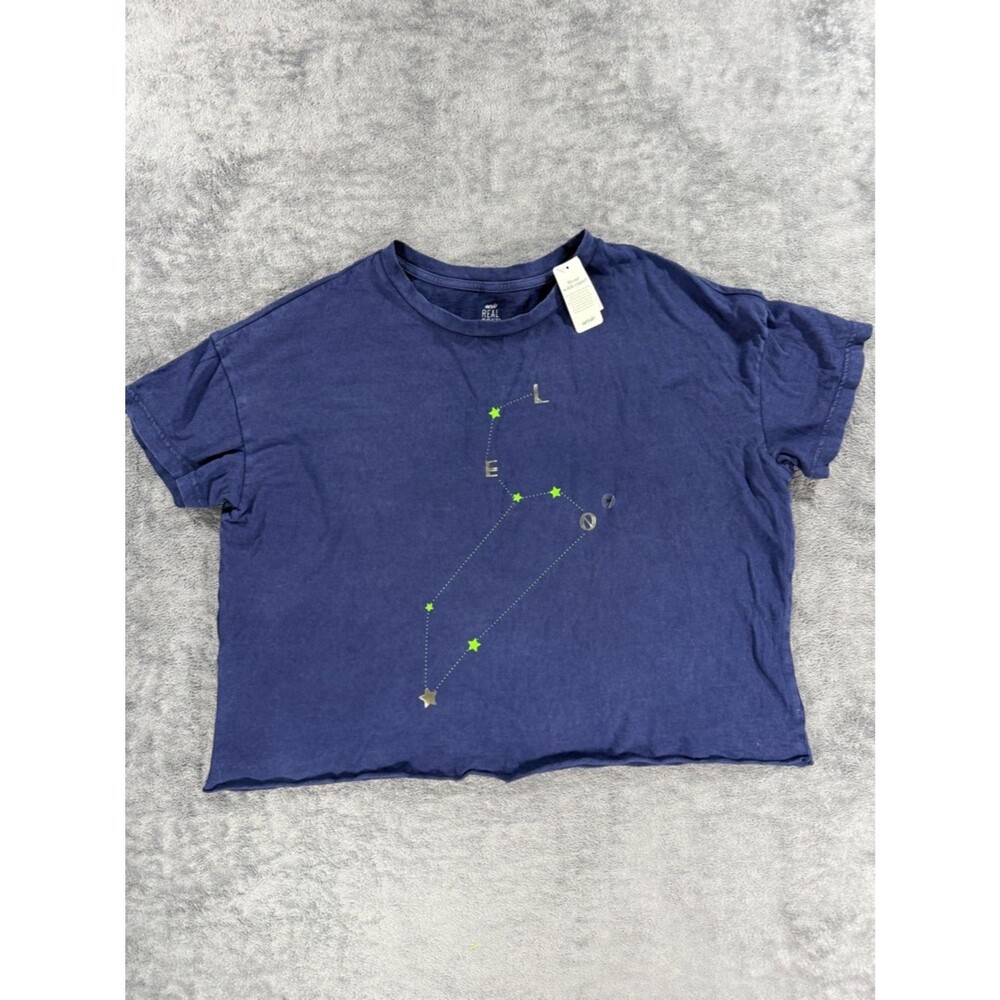 Aerie Real Soft Astrological Sign Leo Cropped Tee Medium